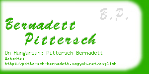 bernadett pittersch business card